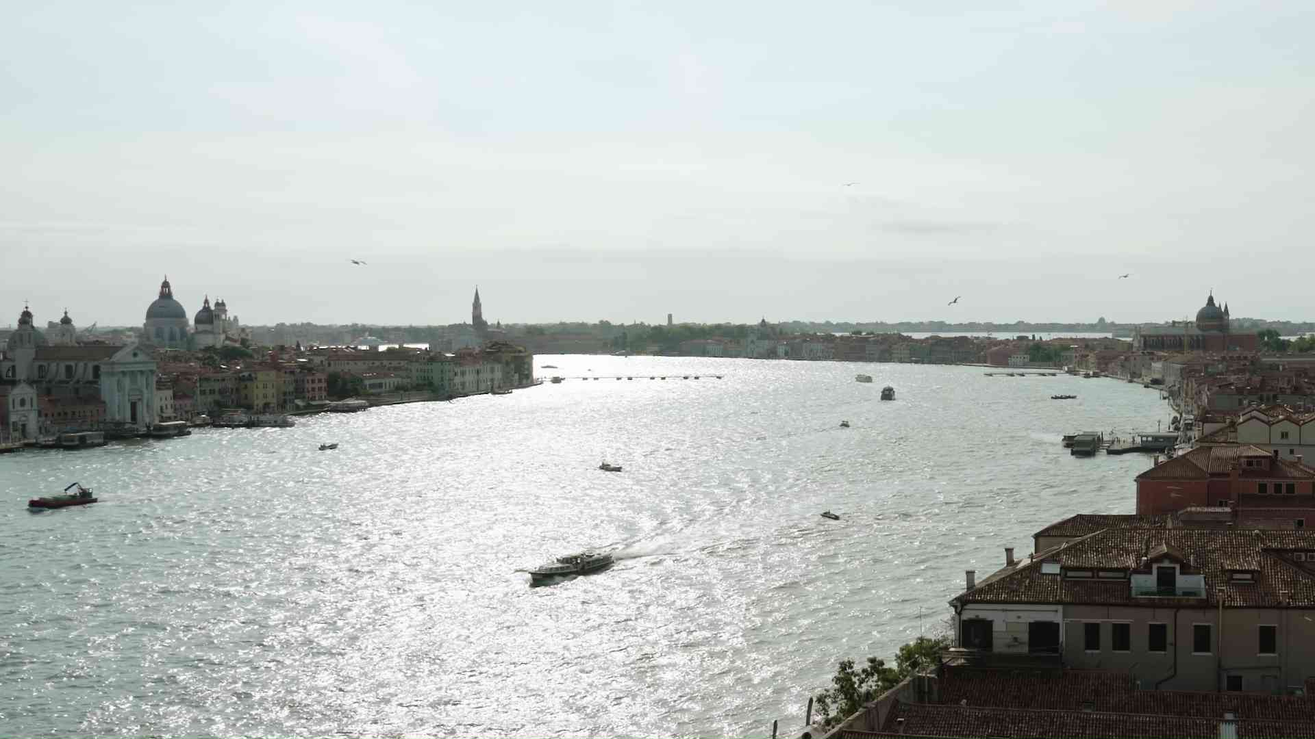 Venice from above in the morning