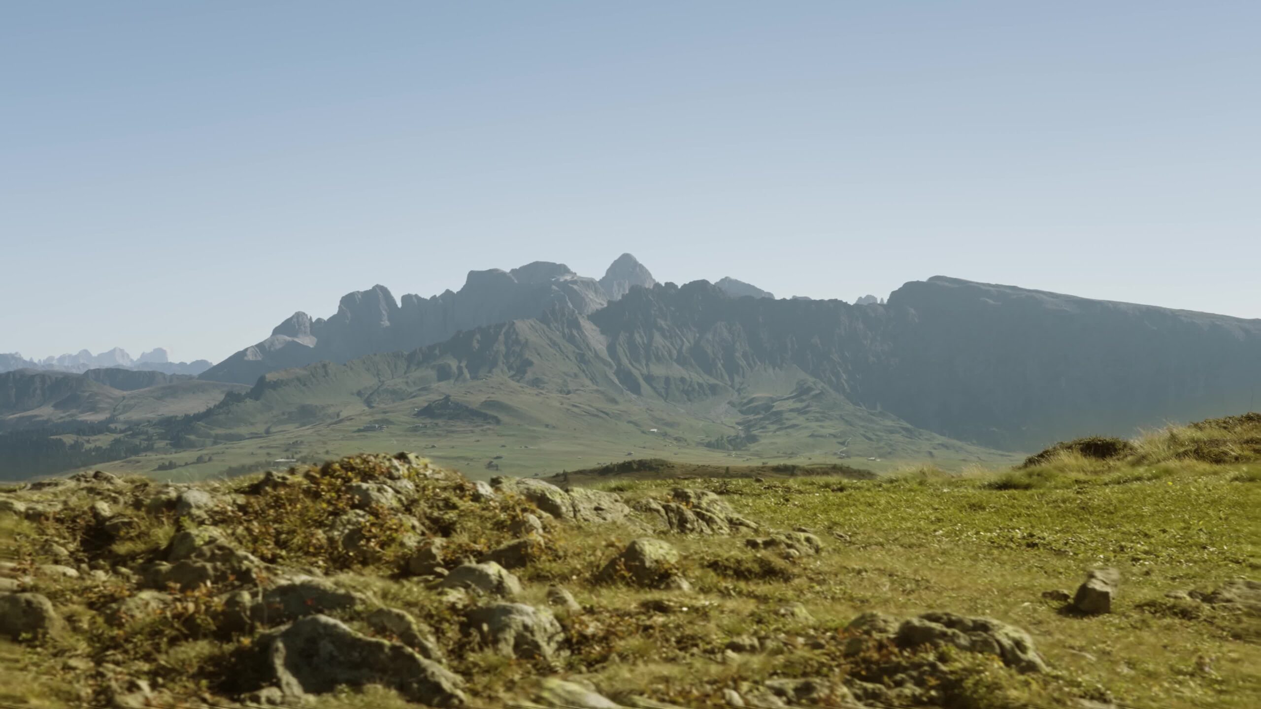 Green mountains in summer